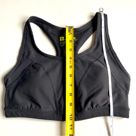 NEW XERSION Sports Bra Front Zip High Support Black Medium Women’s NWOT - Picture 10 of 16